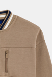 Sweat zippé en molleton beige Garçon 3