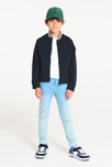 Sweat zippé en molleton bleu marine Garçon 4