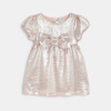 Robe de fête à nœud irisée rose bébé fille