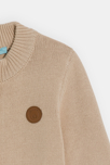 Beige Strickjacke mit Reißverschluss Kleinkind Junge 2