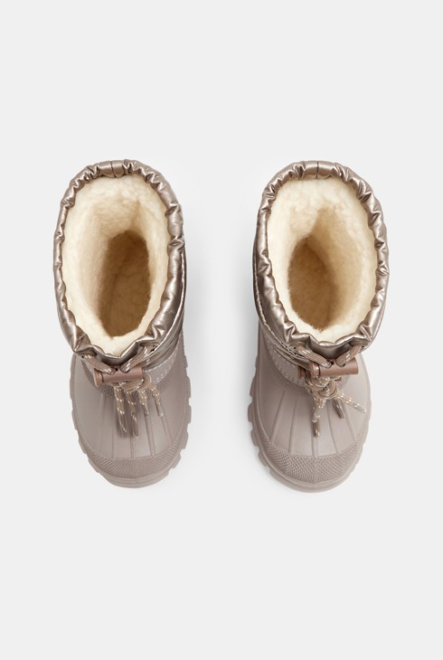 Boots de neige fourrées noir bébé fille