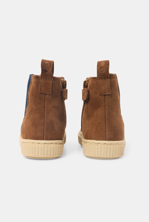 Knöchelhohe, gefütterte Chelsea-Boots in Braun für Kleinkinder, Jungen 2