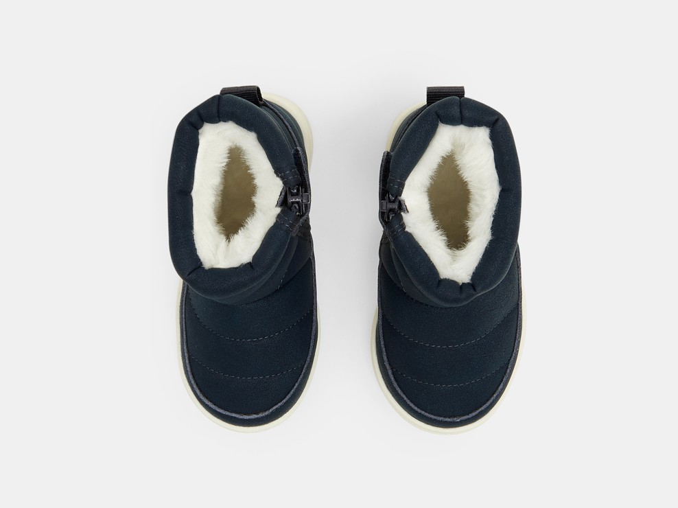 Boots matelassées fourrées bleu bébé fille 2