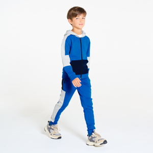 Blauwe joggingbroek van joggingstof voor jongens 1