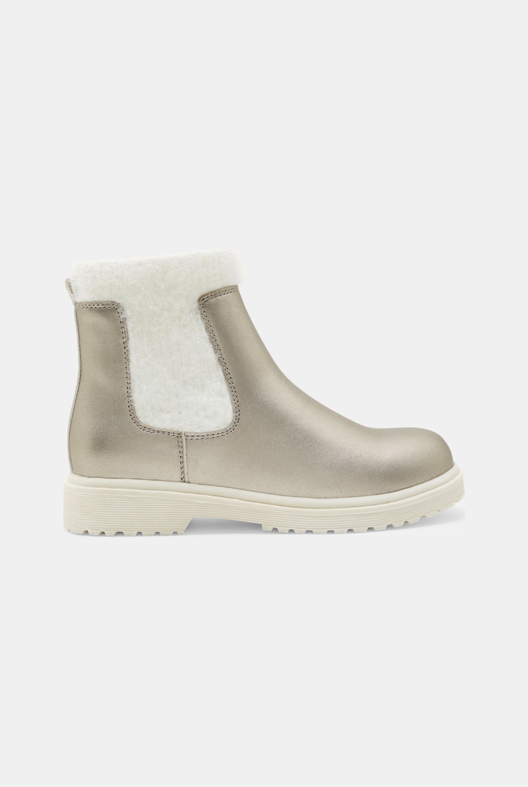 Boots irisées élastiquées gris fille 1