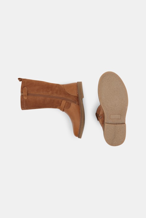 Bottes cavalières cuir marron fille
