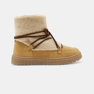 Warme, gefütterte Boots in Beige für Mädchen 1