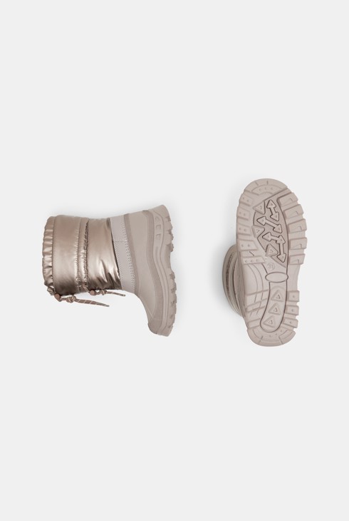 Cálidos botines de nieve forrados negro niña 2