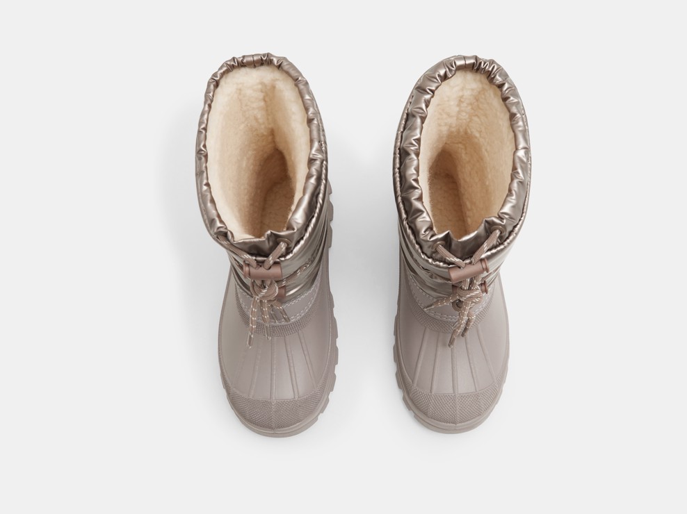 Czarne botki ocieplane dla dziewczynki 2