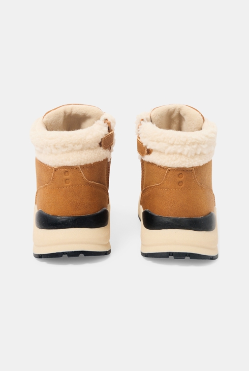 Chaussures montantes fourrées camel garçon