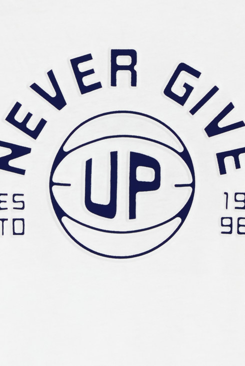 Weißes T-Shirt mit Schriftzug für Jungen 2