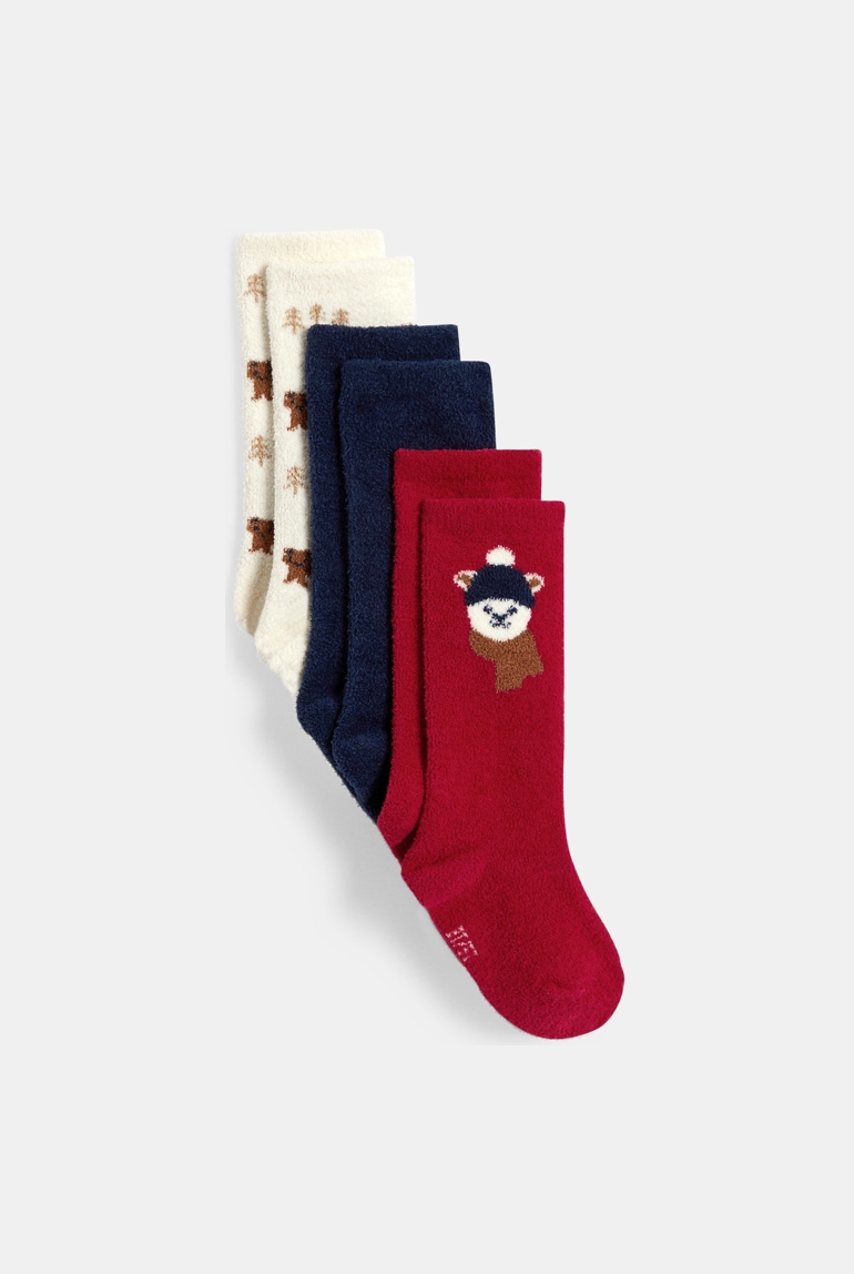 Chaussettes hautes bouclettes rouge bébé garçon 1