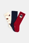 Chaussettes hautes bouclettes rouge bébé garçon 2