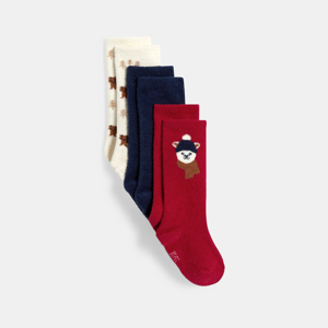 Chaussettes hautes bouclettes rouge bébé garçon 1