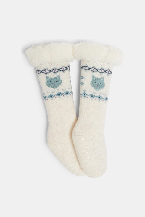 Chaussettes antiglisse bleu bébé garçon