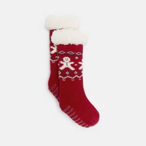 Chaussettes antiglisse rouge bébé garçon 1