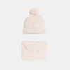 Bonnet + snood assortis rose Fille