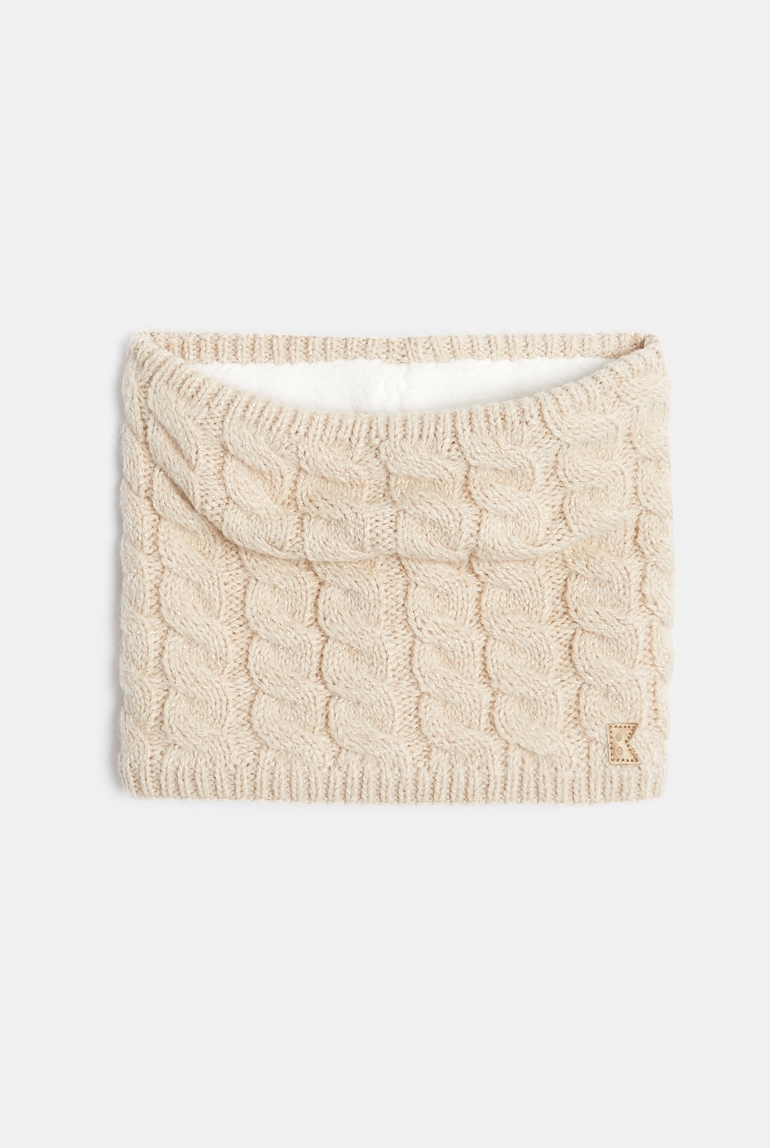 Snood torsadé beige Fille 1