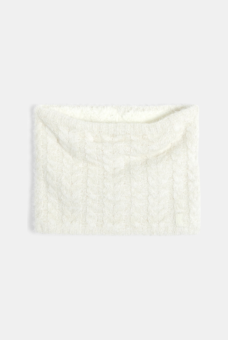 Snood torsadé pailleté blanc Fille 1