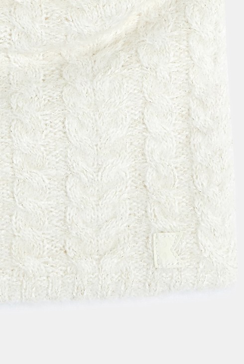 Snood torsadé pailleté blanc Fille 2