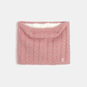 Snood torsadé pailleté rose Fille 1