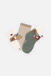 Chaussettes thème hiver vert bébé garçon (lot de 3)