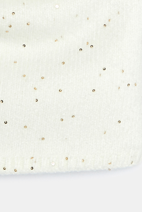 Snood à paillettes blanc Fille
