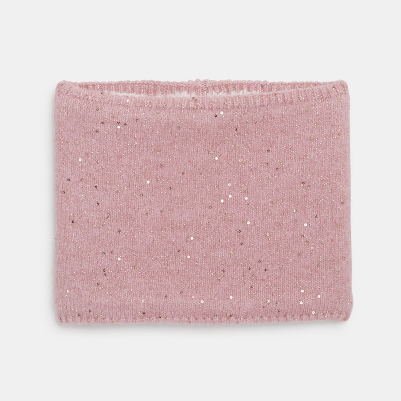 Rosa Snood mit Glitzer für Mädchen