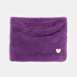 Snood en tricot poilu violet Fille 1