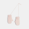 Moufles en moumoute sherpa et polaire rose pastel Fille