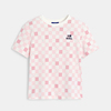 T-shirt damier rose Fille