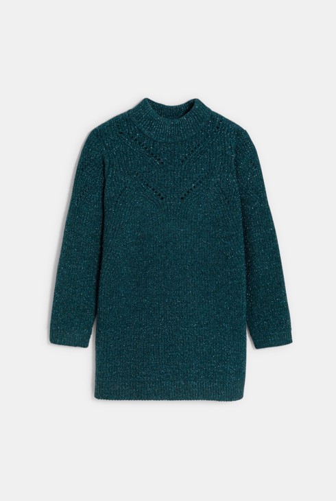 Vestit jersei de punt verd fosc nena 2