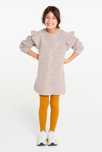 Robe pull à volants beige foncé Fille 4