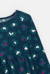 Robe en velours imprimé bleu Fille 3