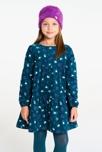 Robe en velours imprimé bleu Fille 1