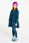 Robe en velours imprimé bleu Fille 4