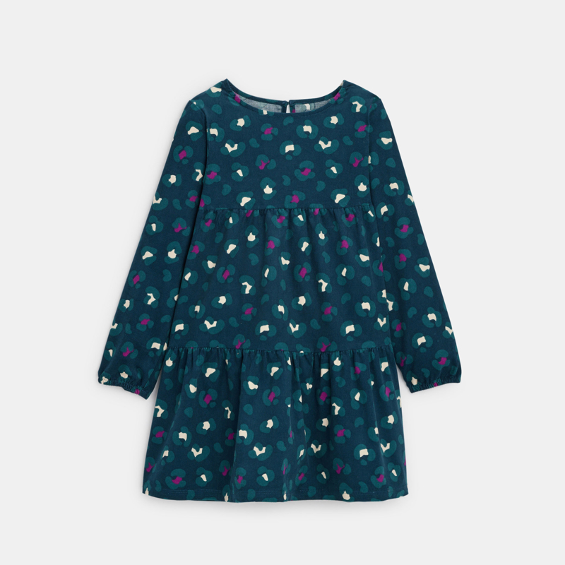 OKAIDI - Robe en velours imprimé bleu Fille - Fille