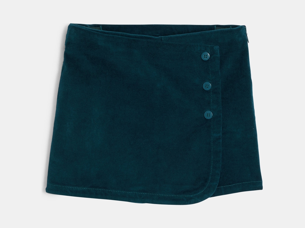 Falda short de pana azul marino niña 1