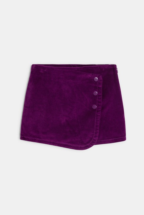 Girl's purple corduroy skort 2