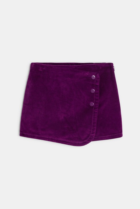 Girl's purple corduroy skort 2