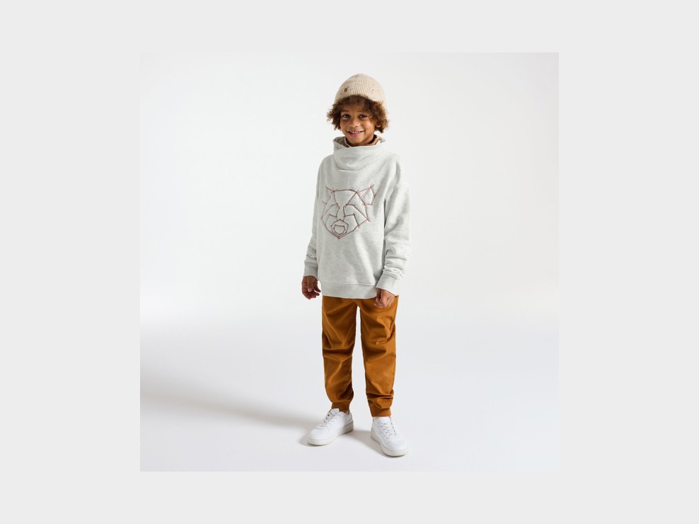 Lichtgrijs sweatshirt voor jongens 1