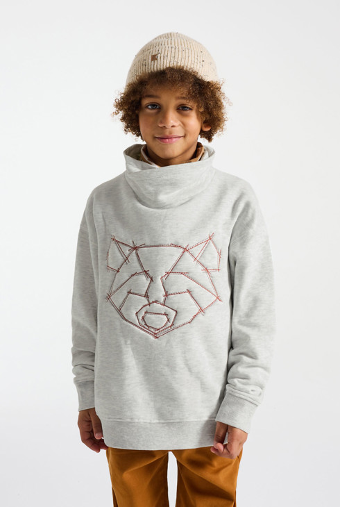 Felpa grigio chiaro bambino 2