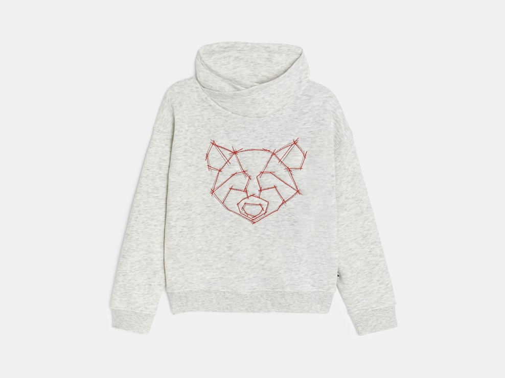 Lichtgrijs sweatshirt voor jongens 2