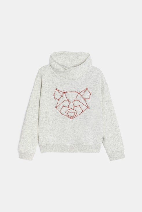 Sweat-shirt gris clair Garçon 2