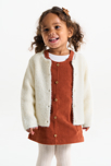 Gilet maille tricot doux blanc bébé fille 1