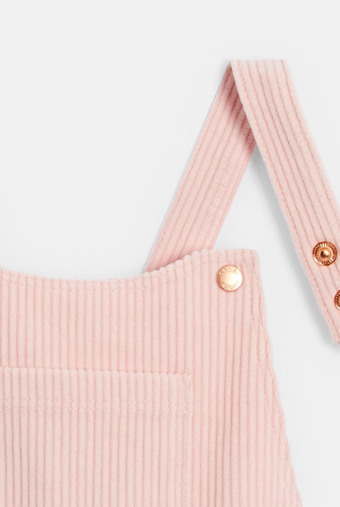 Langes Cordlatzkleid in Rosa Kleinkind Mädchen 2