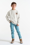 Sweat-shirt motif devant et dos gris chiné Garçon 5