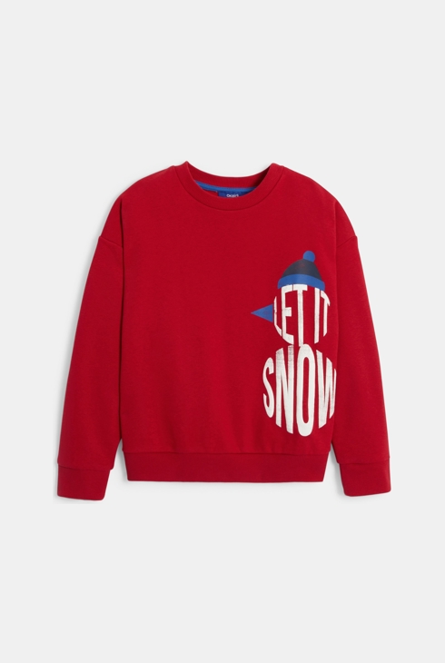 Sweat-shirt à message rouge Garçon