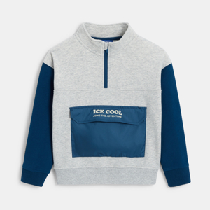 Grijs sweatshirt van fleece voor jongens 1