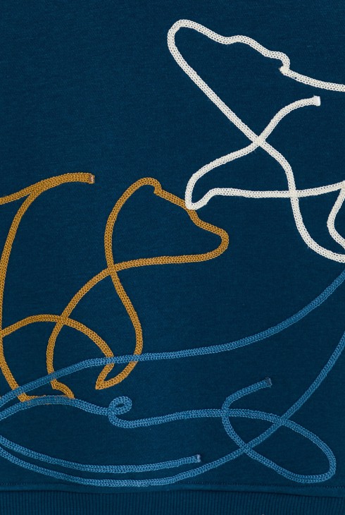 Dessuadora amb caputxa blau marí nen 2